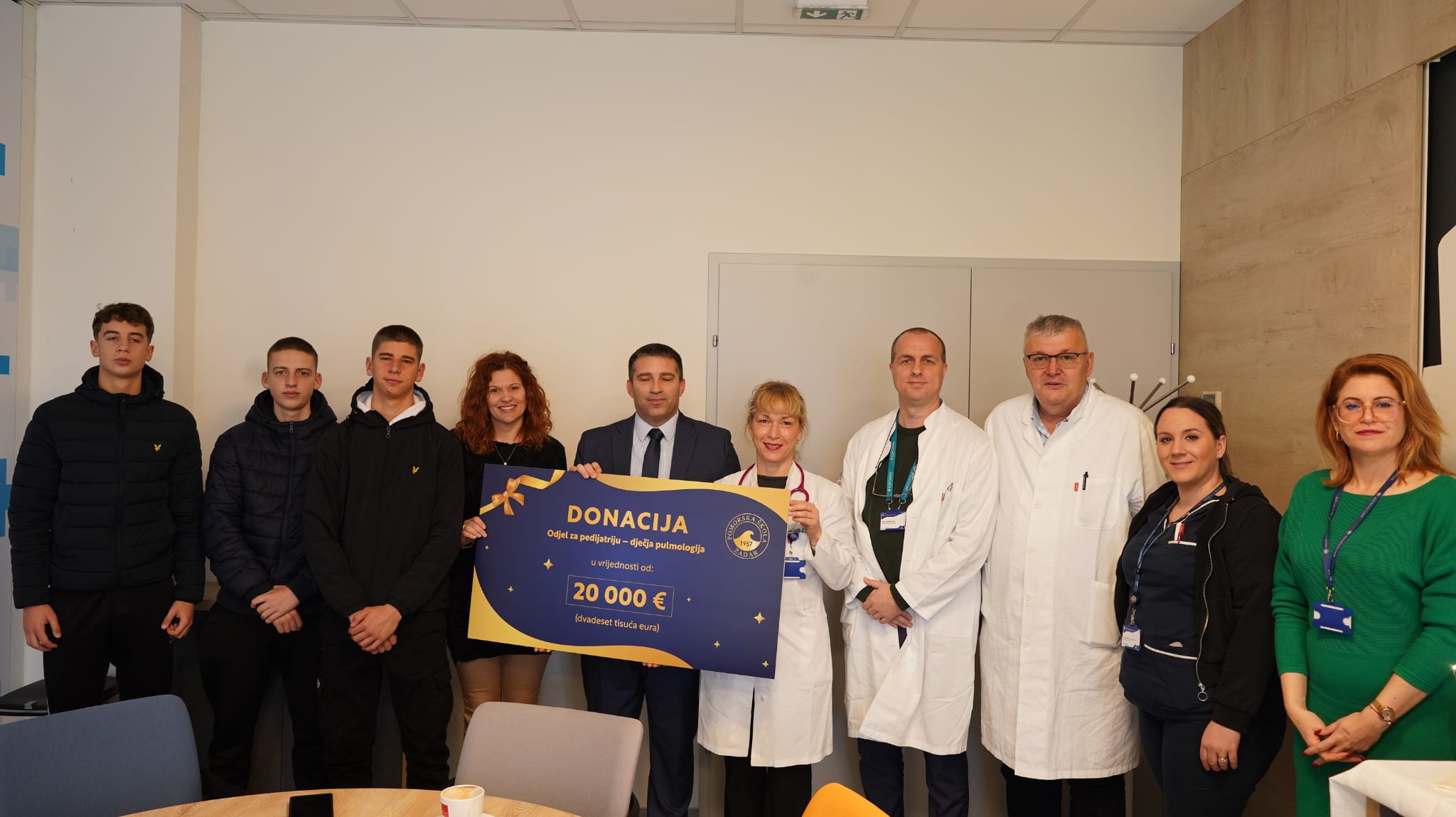 Donacija Pomorske škole Zadar u iznosu od 20.000 eura unaprijedila dječju pulmologiju u Općoj bolnici Zadar